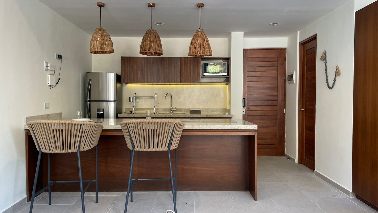 Living area with modern furnishings